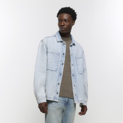 Blue Holloway Road regular fit denim shacket | River Island