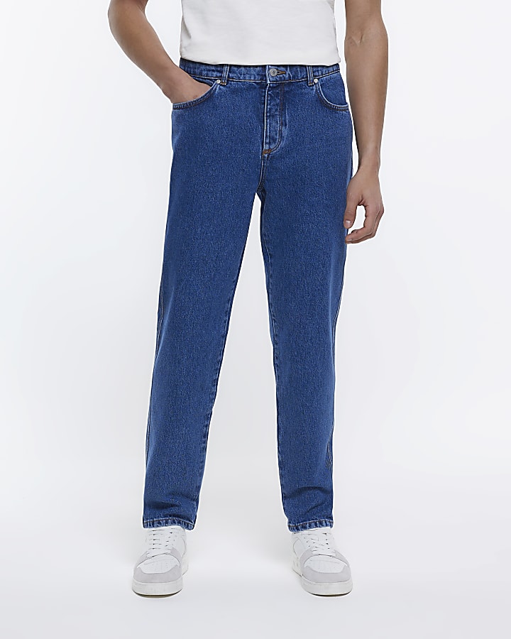 Blue Holloway Road tapered fit jeans