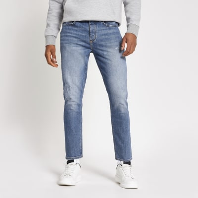 tapered cropped jeans