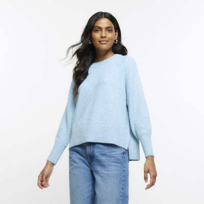 The Cotton Sweater LS Light Blue Cartolina 45 OFF