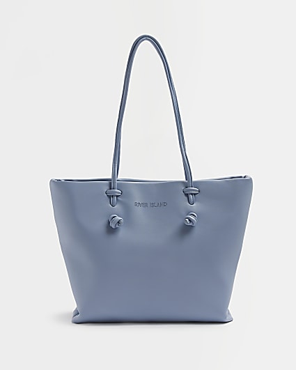 Blue knotted shopper