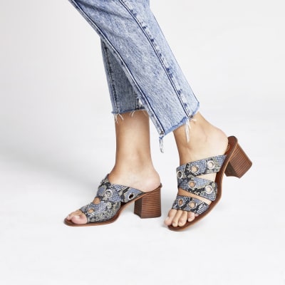 block heel mules