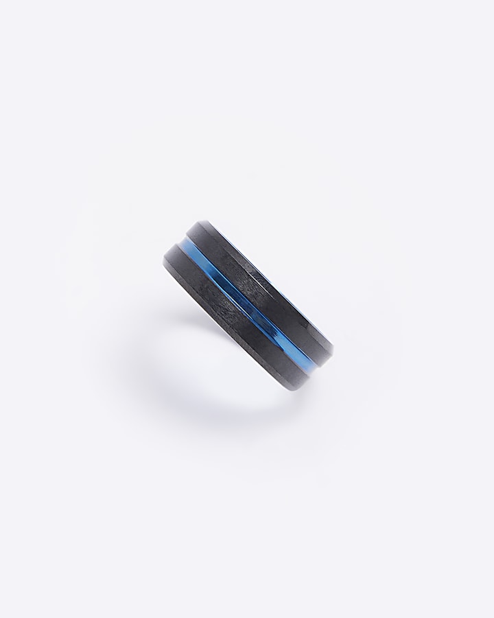 Blue line detail ring
