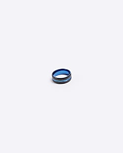 Blue line detail ring