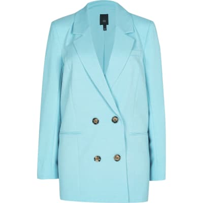 Blue long sleeve blazer River Island