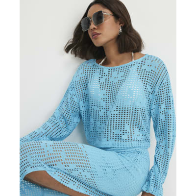 Long Sleeve Crochet Top