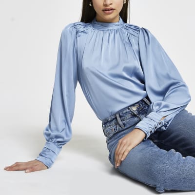 ruched shoulder top