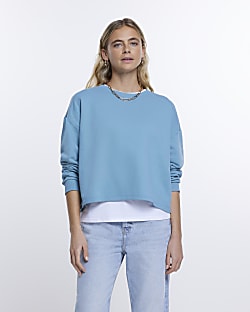 Blue long sleeve sweatshirt