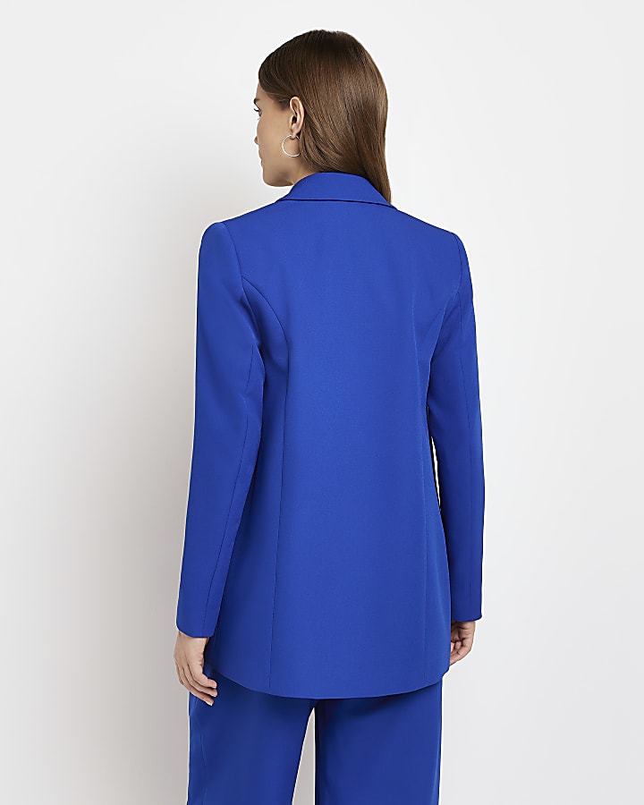 Blue longline blazer