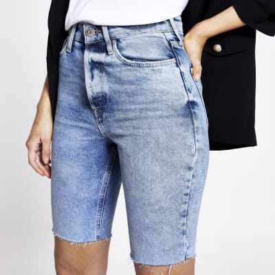 long mom jean shorts