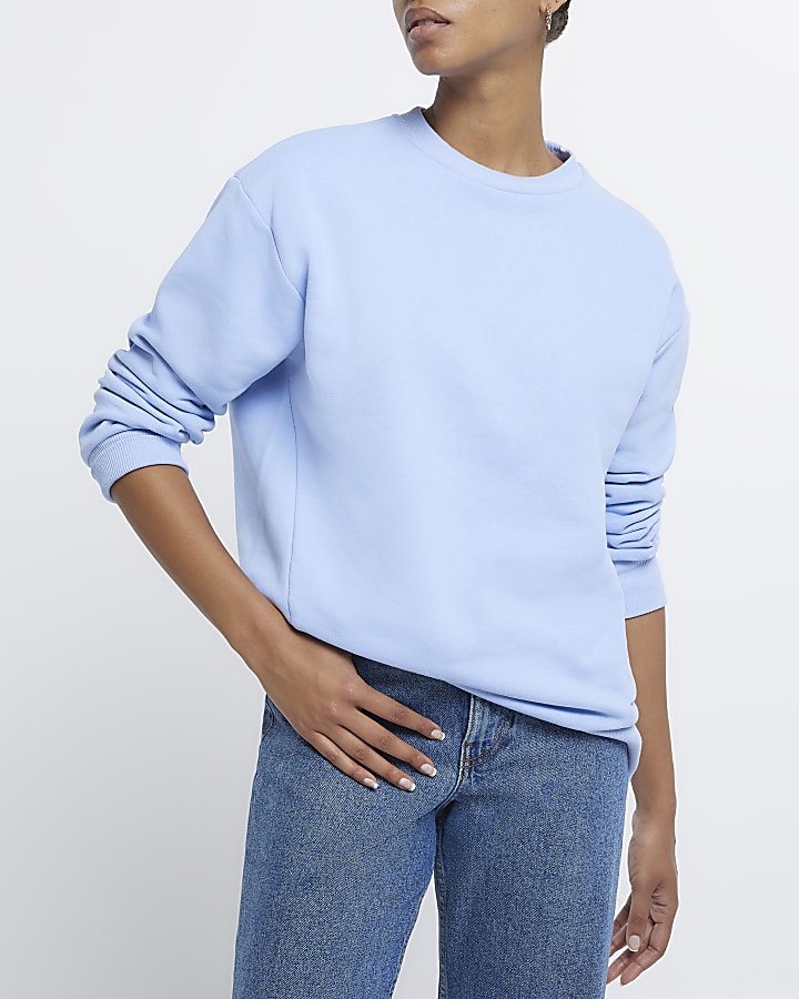 Blue longline sweatshirt