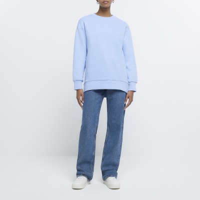 Blue longline sweatshirt