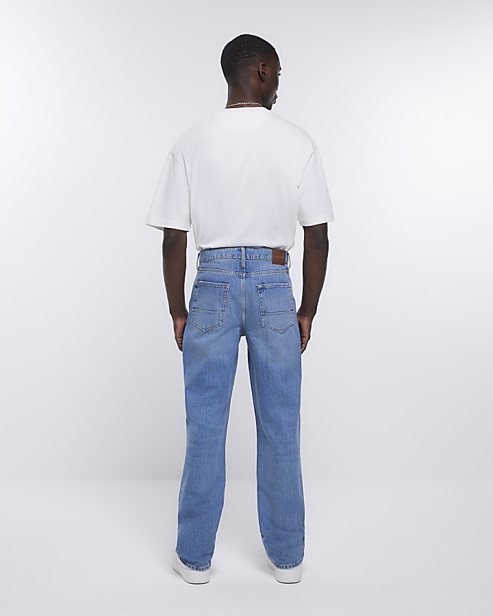 Blue loose fit jeans