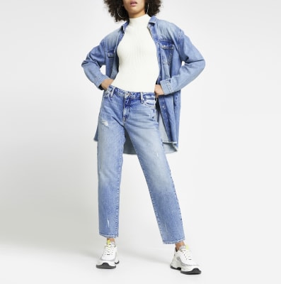 jeans straight low waist