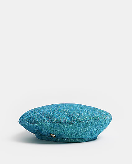 Blue lurex beret