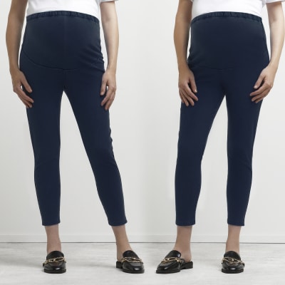 Blue maternity leggings multipack River Island