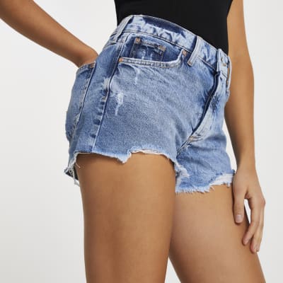 river island jean shorts