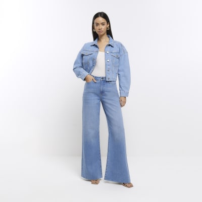 Wide leg hotsell jeans river island