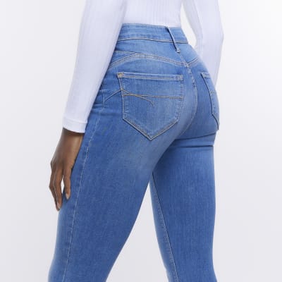 Blue Molly High Waisted sculpt skinny jeans
