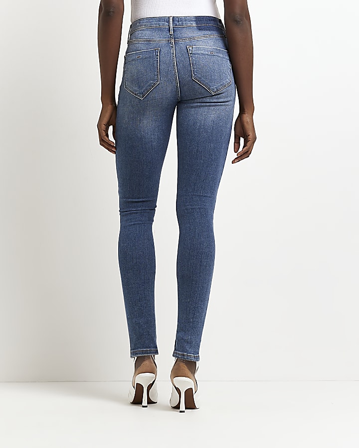 Blue Molly low rise skinny jeans