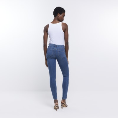 bright blue molly mid rise jeggings