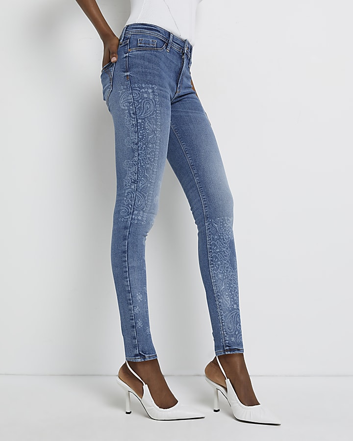 Blue molly mid rise skinny jeans
