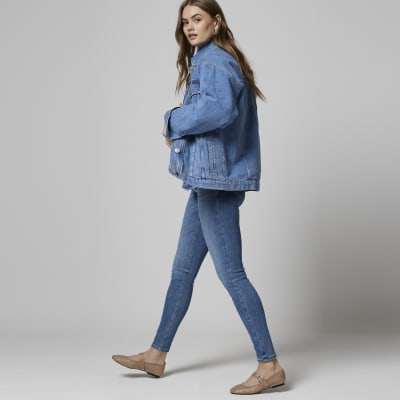 River island molly coated jeans store