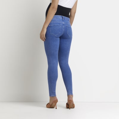 Push up Low Jeggings - Denim blue - Ladies