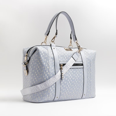 Blue monogram oversized barrel bag