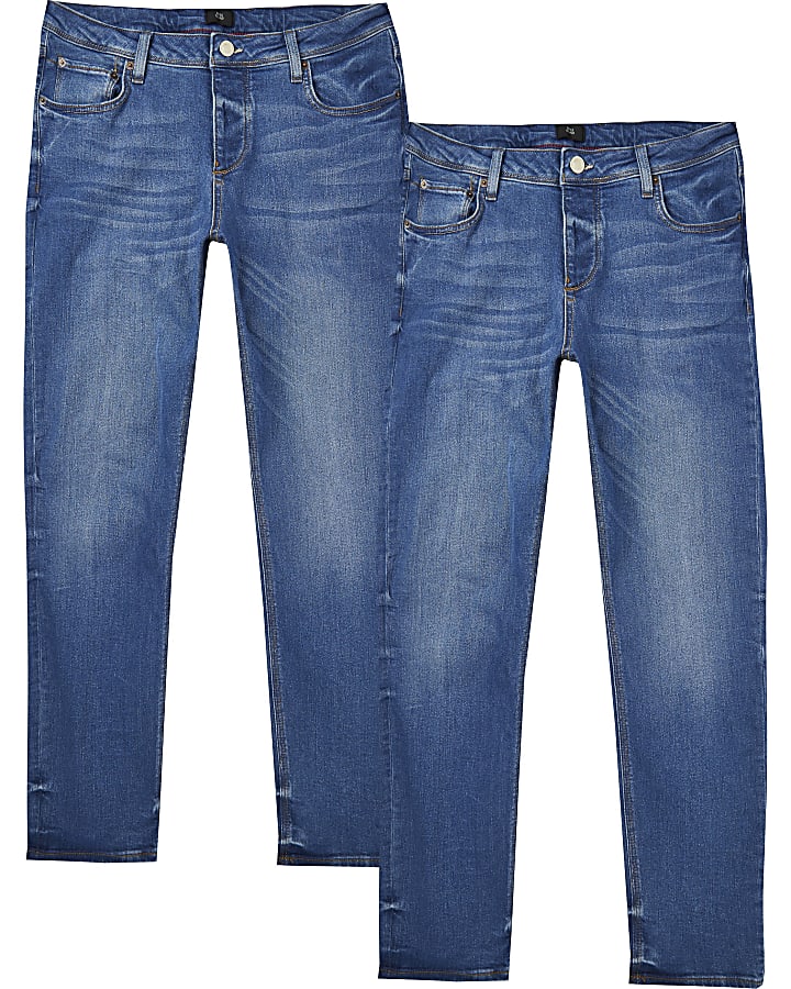 Blue multipack of 2 slim jeans