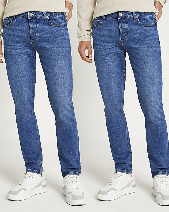 Blue multipack of 2 slim jeans