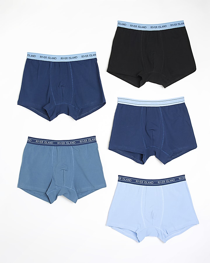 Blue multipack of 5 boxer shorts