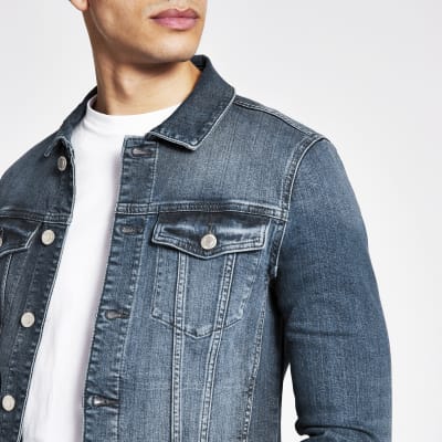 denim jacket muscle fit