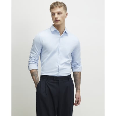 muscle fit dress shirts uk Mens Tailored Athlete White Muscle Fit Dress Shirt XL