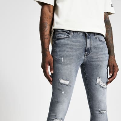 river island grey ripped jeans