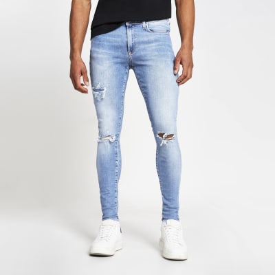 river island skinny ripped jeans