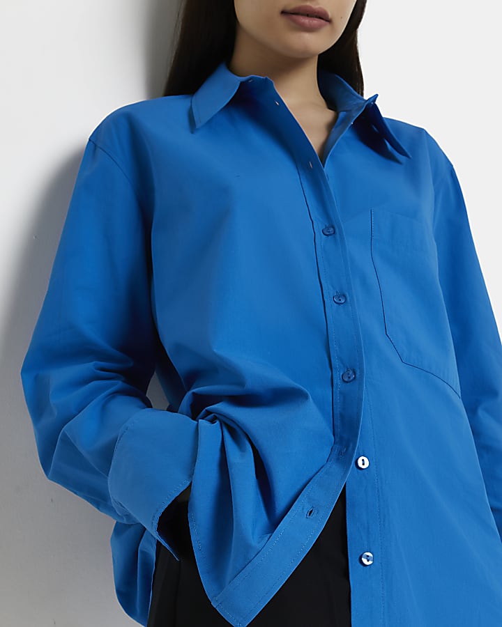 Blue oversized shirt