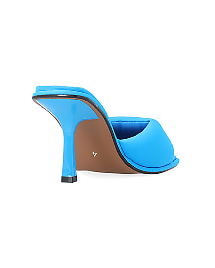 360 degree animation of product Blue Padded heeled mules frame-11