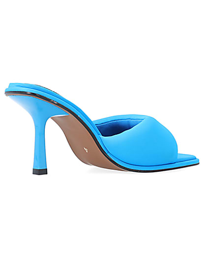 360 degree animation of product Blue Padded heeled mules frame-13