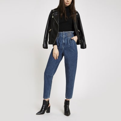river island embellished jeans
