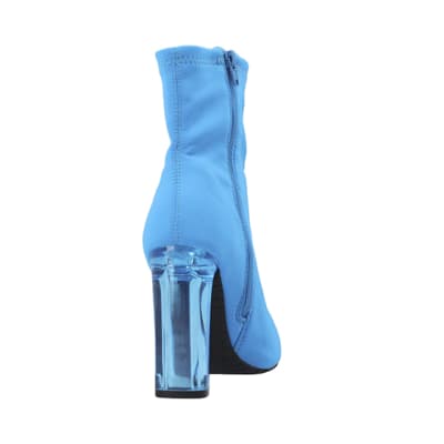 360 degree animation of product Blue perspex heel ankle boots frame-10