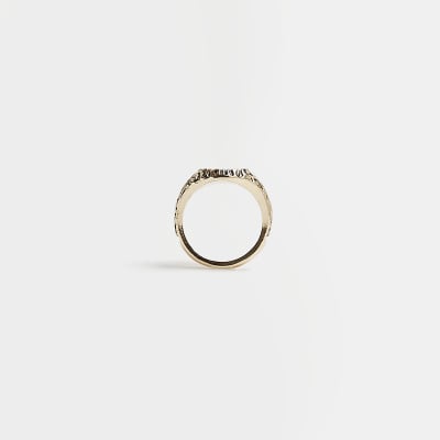 Blue print Pinky Ring
