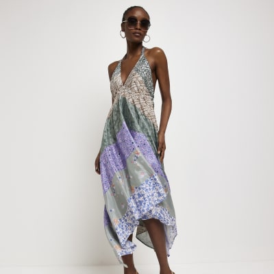 river island halter neck dress