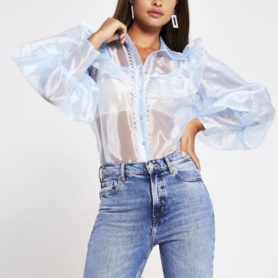 long organza shirt