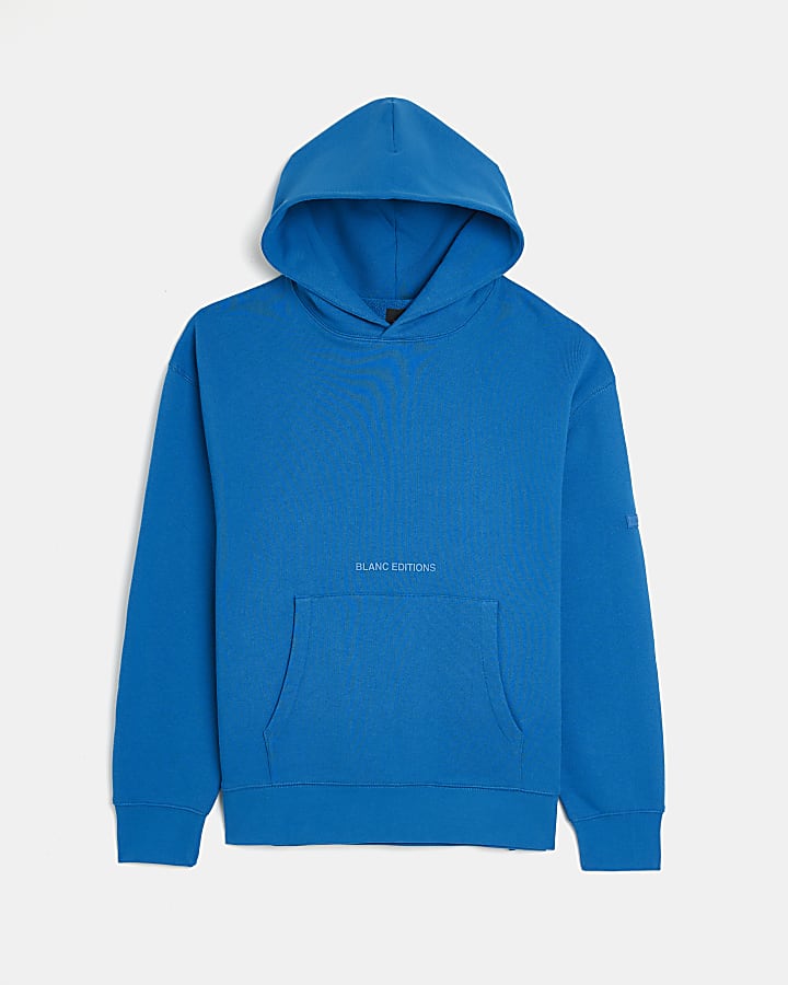 Blue Regular fit Blanc Editions hoodie