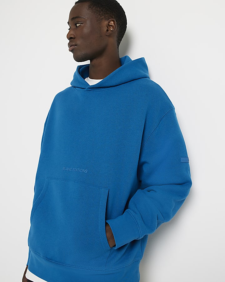 Blue Regular fit Blanc Editions hoodie
