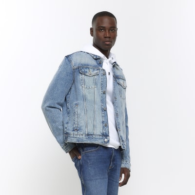 River island white denim on sale jacket