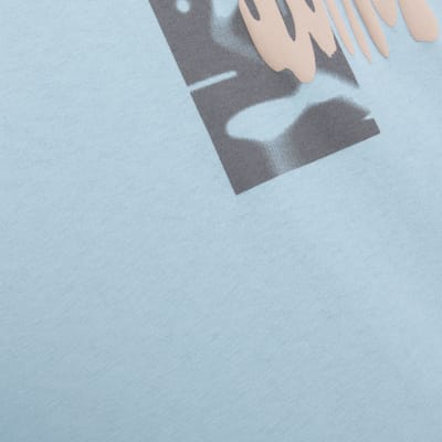 Blue regular fit graphic t-shirt