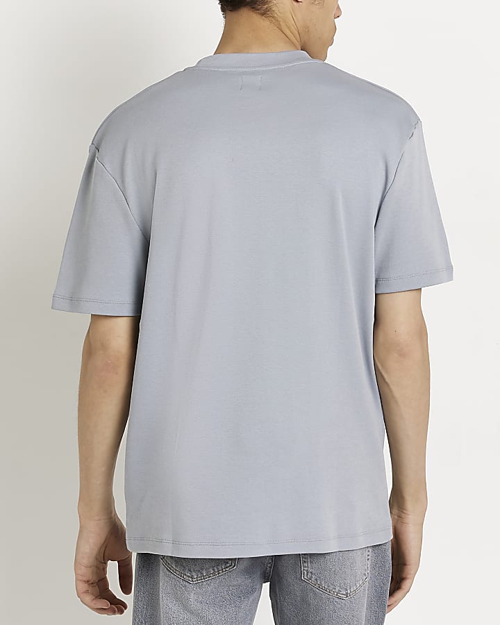 Blue Regular fit graphic t-shirt