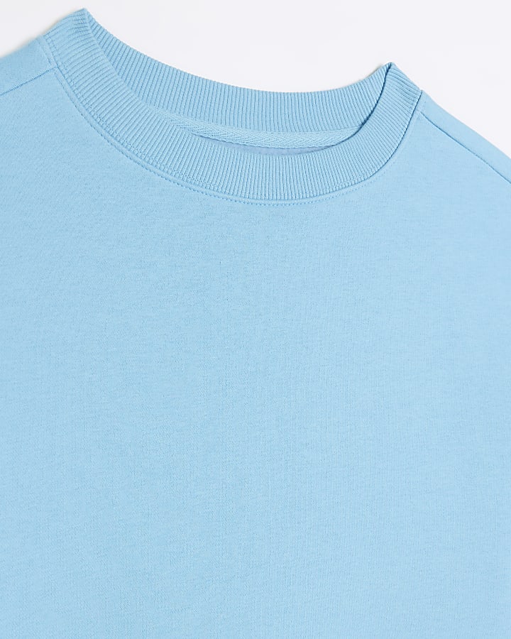 Blue regular fit long sleeve sweatshirt